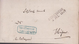 1863. DEUTSCHLAND. Very Interesting And Beautiful Cover Cancelled NEUENBURG 2 JUL 1863. Sender Cancel In G... - JF436619 - Préphilatélie