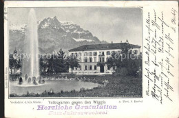 11759216 Glarus GL Volksgarten Wiggis Neujahrskarte Glarus GL - Autres & Non Classés