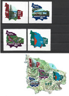 Cartes De L'île Norfolk,timbres Adhésifs, Neufs ** Avec Bloc-feuillet Nr 1.Cote 55 € - Ile Norfolk