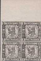 1861. BERGEDORF. 1 SCHILLING In 4-block Never Hinged. Very Interesting Old Forgery.  - JF524439 - Bergedorf