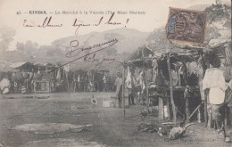 1906. GUINÉE. 10 C GUINEE FRANCAISE On Post Card (KINDIA. Le Marche A La Viande (The Meat Marke... (Michel 5) - JF432472 - Guinea Francese