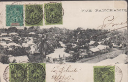 1906. GUINÉE. 5 C + 5 Ex 1 C Fula-tribe On Post Card (VUE PANORAMIQ). Cancelled 23 MAY 06 To F... (Michel 18) - JF432474 - Französisch-Guinea