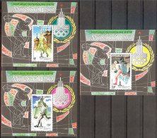 DJIBOUTI Olympic Games-80(basketball,soccer) Set 3 S/Sheets MNH - Andere & Zonder Classificatie