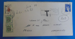 TIMBRES SUR LETTRE   -  TAXE  -  RECTO VERSO - 1960-.... Covers & Documents