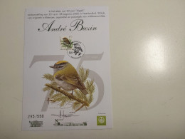 Souvenir Oiseaux André Buzin S.P.A.B. 295 De 550 Avec Signature Roitelet Triple Bandeau 02.04.2005 - 1985-.. Birds (Buzin)