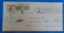 TIMBRES SUR LETTRE   -  TAXE  -  RECTO VERSO - 1960-.... Covers & Documents