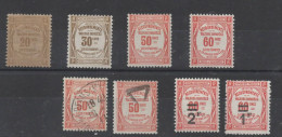 YT 45-48 ET 53-54, TIMBRE-TAXE NEUFS* ET OBLITERE, QQS PIECES AVEC SIGNATURE FORTE COTE  +700 EUROS STAMPS BRIEFMARKEN - 1859-1959 Postfris