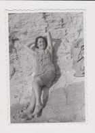 Woman, Summer Beach Pose, Hairy Armpits, Vintage Orig Photo Pin-up 5.8x8.4cm. (55570) - Pin-up