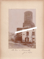 ROCHETAILLÉE 1892 - Photo Originale De La Perspective Sur Le Centre, La Tour Du Vieux Château (42) - Lieux