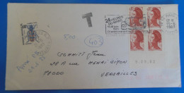 TIMBRES SUR LETTRE   -  TAXE  -  RECTO VERSO - 1960-.... Covers & Documents