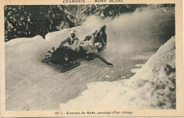 74 - CHAMONIX Course De Bobs - CPA 95-B Sortie Du Carnet J.O. 1924 - éd. Aug. COUTTET - Chamonix-Mont-Blanc