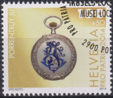 2014 Schweiz Pro Patria, Dorfmuseum Porrentruy JU, Uhr ⵙ Zum:CH B327, Mi:CH 2247, Yt:CH 2274, - Used Stamps