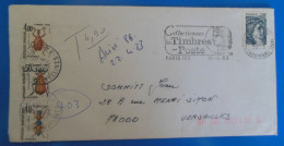 TIMBRES SUR LETTRE   -  TAXE  -  RECTO VERSO - 1960-.... Covers & Documents