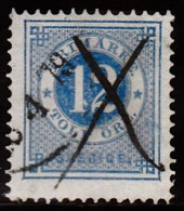 1877. Circle Type. Perf. 13. 12 øre Blue. X. (Michel 21B) - JF103231 - Usados