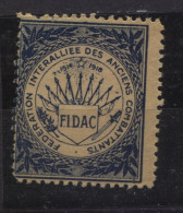 FIDAC 1920. Fédération Interalliée Des Anciens Combattants WWI, The Interallied Federation Of War Veterans Organisations - Militaria