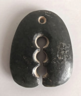 Amulette / Pendentif - Talisman De Protection - Exorcisme - Vieux Jade Yu Bi - Tibet - Arte Asiático