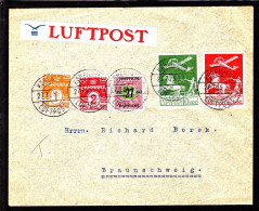 1925. Air Mail. 25 øre Red And 10 øre Green (both With Defects) + 27/5 Kr. 1 + 2 øre. KØBENHA... (Michel 145) - JF103851 - Airmail