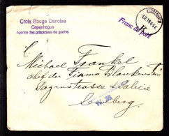 1914. Franc De Port. Cover To Lemberg From Croix Rouge Danoise Copenhague Agence Des Prisonnieres De Guerr... - JF103880 - Cruz Roja