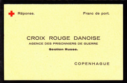 1918 ?. Franc De Port. Response. CROIX ROUGE DANOISE. Section Russe. - JF103881 - Croce Rossa