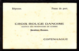 1918 ?. Franc De Port. Response. CROIX ROUGE DANOISE. Section Russe. - JF103882 - Croce Rossa