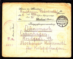 1917. Kriegsgefangenensendung. Moskauer Hilfscomité Für Kriegsgefangene. Copenhagen K Bredgade 42. STRALSU... - JF103885 - Croix-Rouge