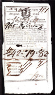 1819. Lotto. Interesting Lottery Note Original-Billet Des Königl. Dänischen Lottos. 26 Februar 1819. - JF103923 - Vignetten (Erinnophilie)