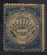 FIDAC 1920. Fédération Interalliée Des Anciens Combattants WWI, The Interallied Federation Of War Veterans Organisations - Erinofilia