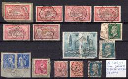 France Lot De 16 Timbres Oblitérés Cachets Hexagonaux - Scan Recto / Verso - Gebruikt