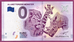 0-Euro XEJP 2018-3 ALLWETTERZOO MÜNSTER - Privatentwürfe