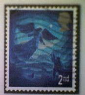 Great Britain, Scott #3908, Used(o), 2019, Traditional Christmas, 2nd, Dark Blue - Gebruikt