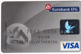 GREECE - Eurobank EFG Visa, 04/07, Used - Tarjetas De Crédito (caducidad Min 10 Años)