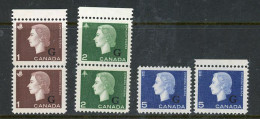 Canada MNH  1963 Cameo Portrait Overprinted - Unused Stamps