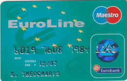 GREECE - Eurobank Euroline, 04/05, Used - Tarjetas De Crédito (caducidad Min 10 Años)