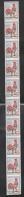 YT 1331 BANDE ROULETTE 10 TP COQ DE DECARIS AVEC PIQUAGE A CHEVAL  STAMPS BRIEFMARKEN - Ungebraucht