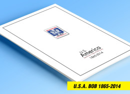 COLOR PRINTED USA SEMI-POSTALS + BACK-OF-BOOK 1865-2014 STAMP ALBUM PAGES (42 Illustrated Pages) >> FEUILLES ALBUM - Pre-Impresas