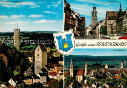 72706948 Ravensburg Wuerttemberg Blaserturm Mehlsack Obertor Gesamtansicht  Rave - Ravensburg