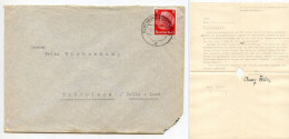 Germany 1940 Cover & Letter; Rügenwalde (Ostsee) To Schiplage; 12pf. Hindenburg - Lettres & Documents