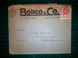 ARGENTINE, Enveloppe Appartenant à "Borgo & Co." Diffusé Avec Une Banderole Parlante De "Classification Mécanique Des Po - Used Stamps