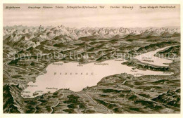 72705880 Friedrichshafen Bodensee Und Umgebung Alpenpanorama Aus Der Vogelperspe - Friedrichshafen