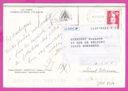 294139 / France Thonon-les-Bains PC 2003 USED Marianne De Briat Rouge Autoadhésif Non Dentelé Sans Valeur Faciale Flamme - Brieven En Documenten