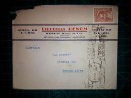 ARGENTINE, Enveloppe Appartenant à "Librerias Renom, Hnos. & Cia." Circulé Avec Une Banderole Parlante De "Y.P.F., Journ - Used Stamps