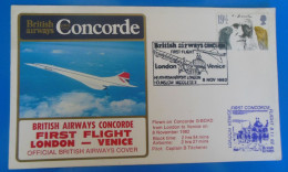 TIMBRES SUR LETTRE   -  CONCORDE - 3c. 1961-... Lettres