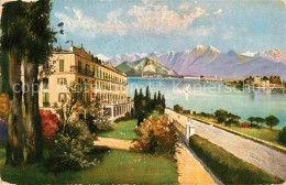 72705306 Lago Maggiore Panorama Alpen Kuenstlerkarte Lago Maggiore - Autres & Non Classés