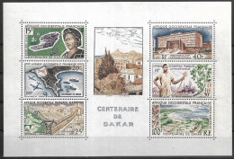 A. O. F. FRENCH OCIDENTAL AFRICA 1958 DAKAR CENTENNIAL MNH - Unused Stamps