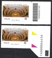 Italia 2022; 800° Università Di Padova, Teatro Anatomico: Francobollo A Barre + Con Alfanumerico. - Barcodes