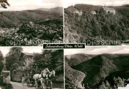 72704477 Schwarzburg Thueringer Wald Totalansicht Schloss Pferdekutsche Panorama - Sonstige & Ohne Zuordnung