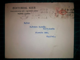 ARGENTINE, Enveloppe Appartenant à "Editorial Kier" Circulant Avec Une Banderole Parlante Du "4 Juin Affirme L'unité De - Oblitérés