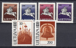 LITHUANIA 1991 National Symbols MNH(**) Mi 465-469 #Lt1185 - Lituanie