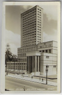 Brazil São Paulo 1947 Postcard Photo Municipal Library Building Editor Colombo Nº 43 Sent Santos To Buffalo USA 3 Stamp - São Paulo