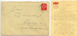 Germany 1941 Cover & Letter; Potsdam - Königstadt Hotel-Restaurant To Schiplage; 12pf. Hindenburg - Briefe U. Dokumente